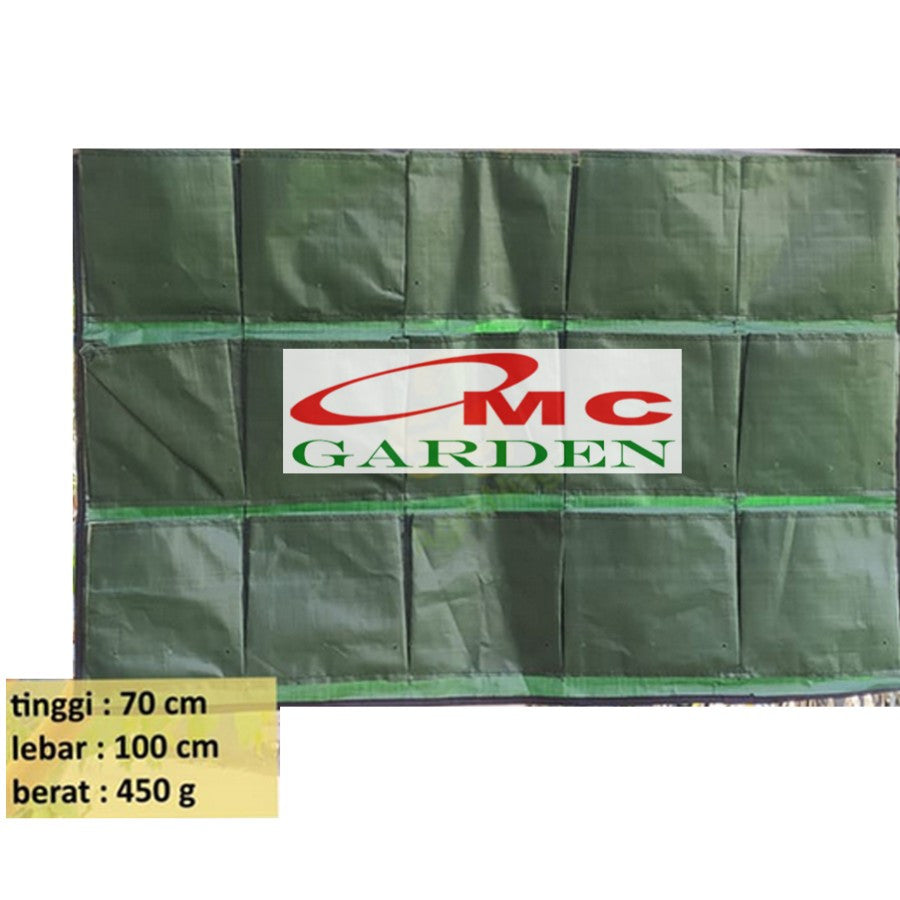 Wall Planter Bag Tas Polybag Dinding Easy Grow Vertikal Garden Pot Wadah Tanaman Bunga Hias Gantung 15 Kantong