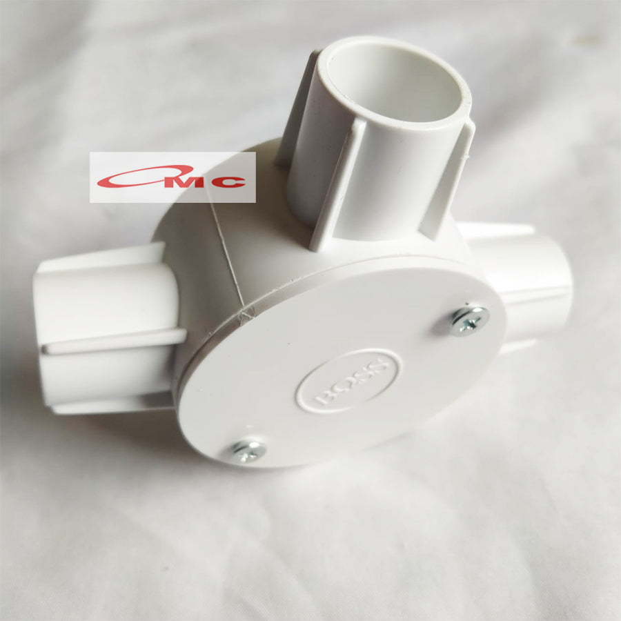 Tdus Tee Dus T Dus Pipa Listrik 20mm Cabang 3 White Putih Boss Clipsal
