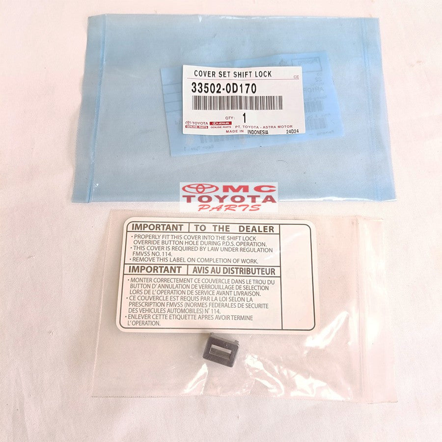 Tutup Cover Shift Lock Matic Toyota Yaris Vios All New 33502-0D170