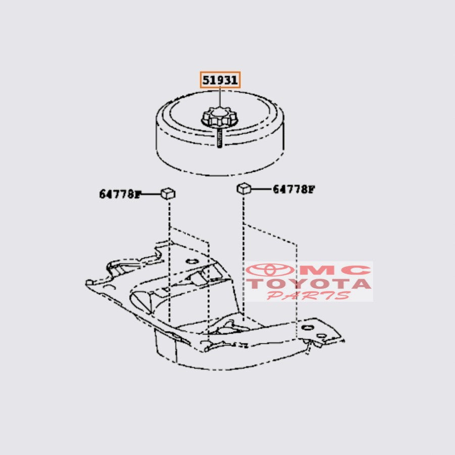 Baut Gantungan Putaran Ban Serep Carrier Spare Wheel Sienta 51931-0D180