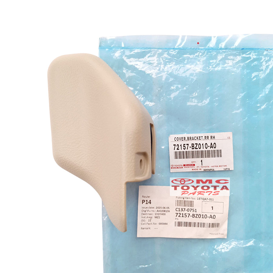 Cover Tutup Kaki Jok Bangku Depan Kanan Kiri Avanza Xenia Lama 2003-2011 Original 72157-BZ010-A0 / 72158-BZ010-A0 Cream Tutup Cover Kaki Jok Depan Bagian Belakang Cover Baut Jok Depan
