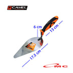 Camel Sendok Semen Tebal Gagang Karet Anti Slip Sendok Acian Alat Adukan Semen Pasir Cetok Tembok Sekop Skop Tanah Plat Baja Sendok Semen Lancip Camel 7" in 7 inch Heavy Duty