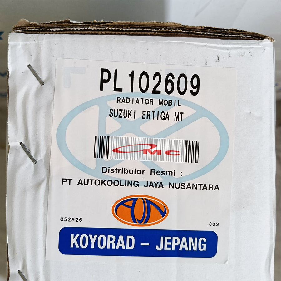 Radiator Suzuki Ertiga Manual 2012-2017 Koyorad Jepang Japan PL102609  Radiator Assy Suzuki Ertiga Bensin Manual MT