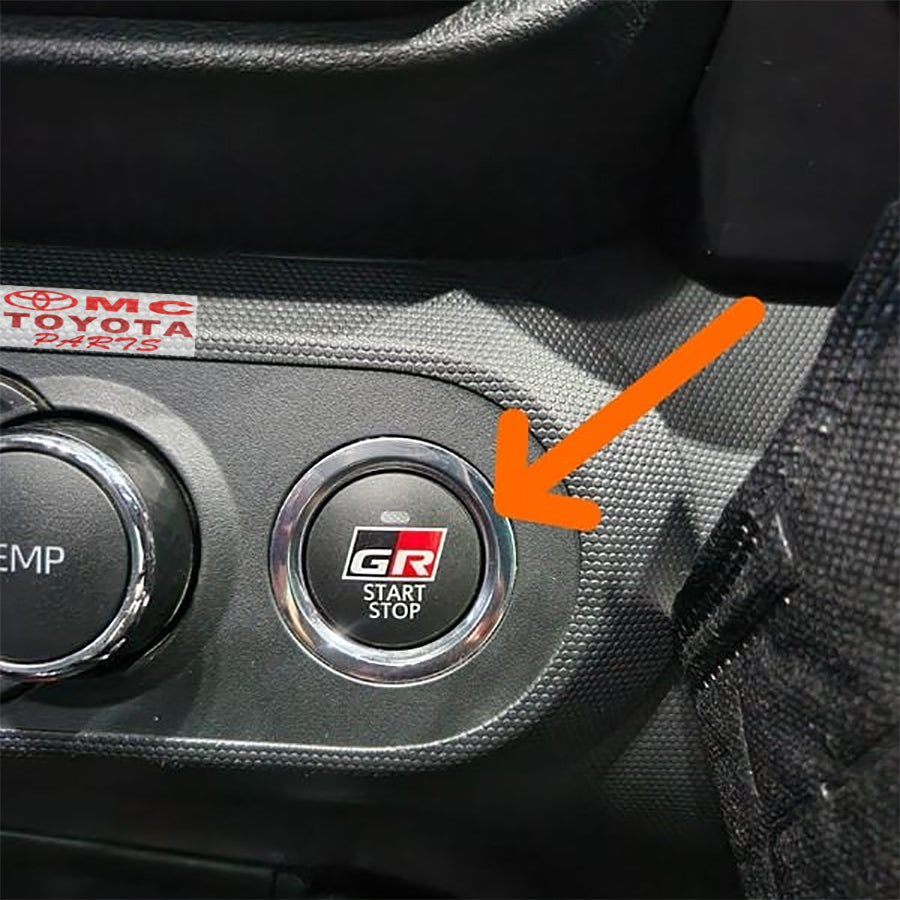 Sticker Stiker GR Start Stop Button Engine Agya GR Raize GR Rush GR Avanza Veloz GR 2022 Up Original Toyota P5286-BYA02 Emblem Logo Stiker Tombol Engine Start Stop GR Sport