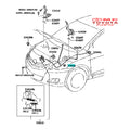 Gromet Grommet Kancing Dudukan Tiang Kap Mesin Toyota New Vios 53454-0D020 Clip Klip Kancing Dudukan Tiang Cap Mesin