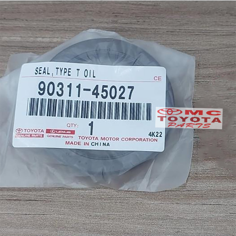 Seal Converter CVT Matic New Altis Alphard Vellfire Previa Estima RAV4 Lexus NX300 RX200 Harrier Sienta Yaris Vios Corolla Cross Original Toyota 90311-45027 Sil Seal Type T Oil Seal Converter Matic ANH20 2400cc 2AZFE 2AZF Conventer Metic