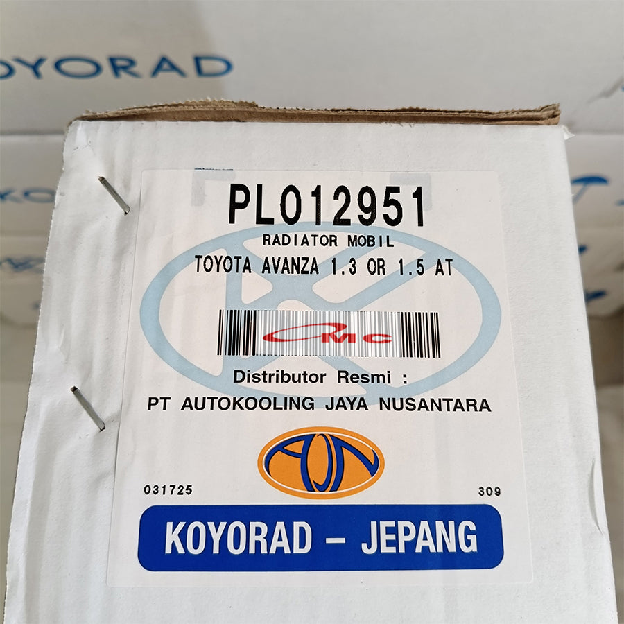 Radiator All New Avanza Xenia Veloz 1500cc 1300cc Tahun 2012 - 2015 Matic Koyorad Japan PL012951 Radiator Assy 1.3 1.5 / 1300 1500 cc Automatic AT