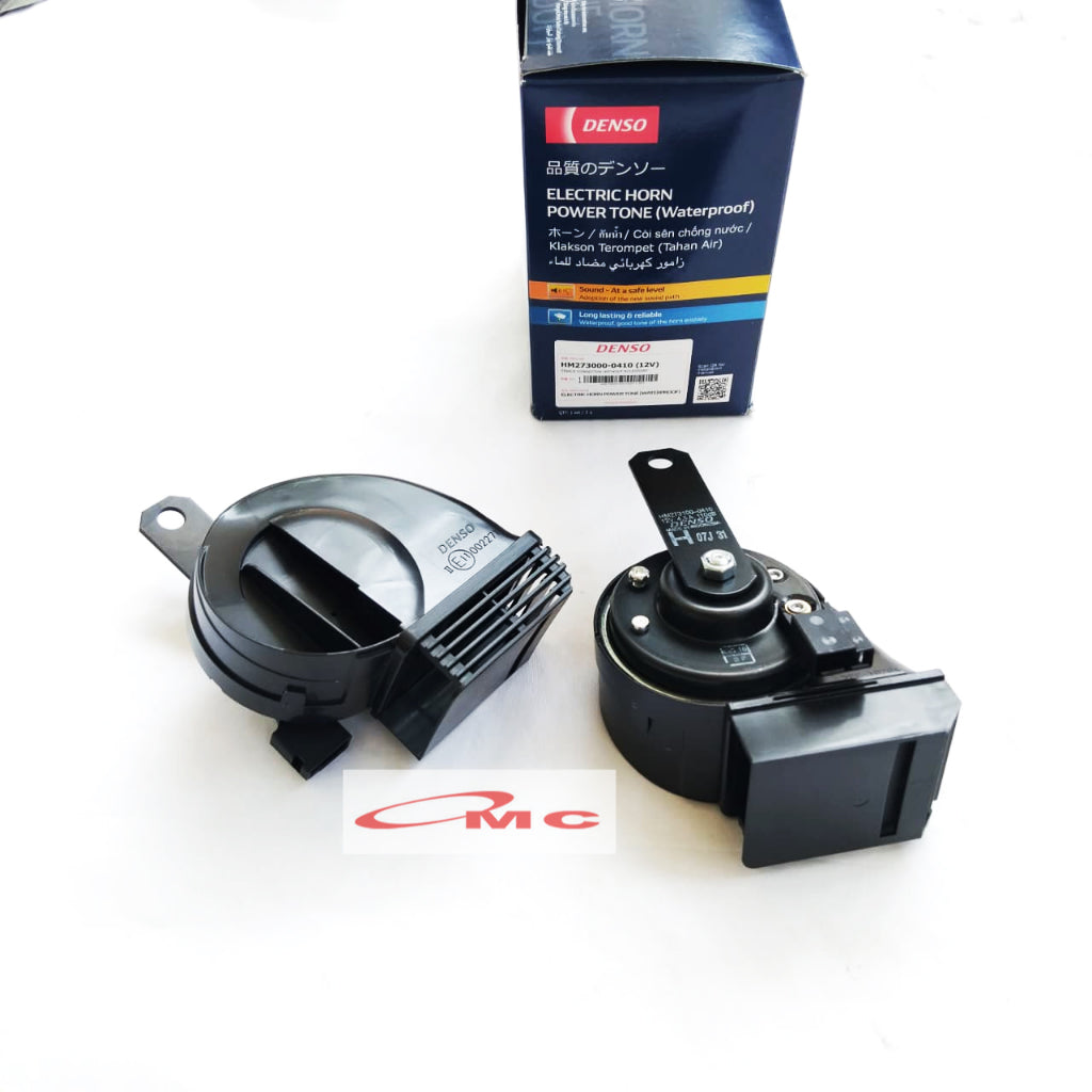 Klakson Electric Horn Mobil Motor Denso Power Tone Trumpet Keong Waterproof 12V HM273000-0410 Low+High