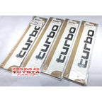 Sticker Turbo Land Cruiser VX80 HDJ80 Original Toyota 75994-60080-03 Stiker Turbo Body Landcruiser VX80 VX / VXR HDJ Label Tulisan turbo Samping Fender Belakang Warna Grey Abu Silver Ori