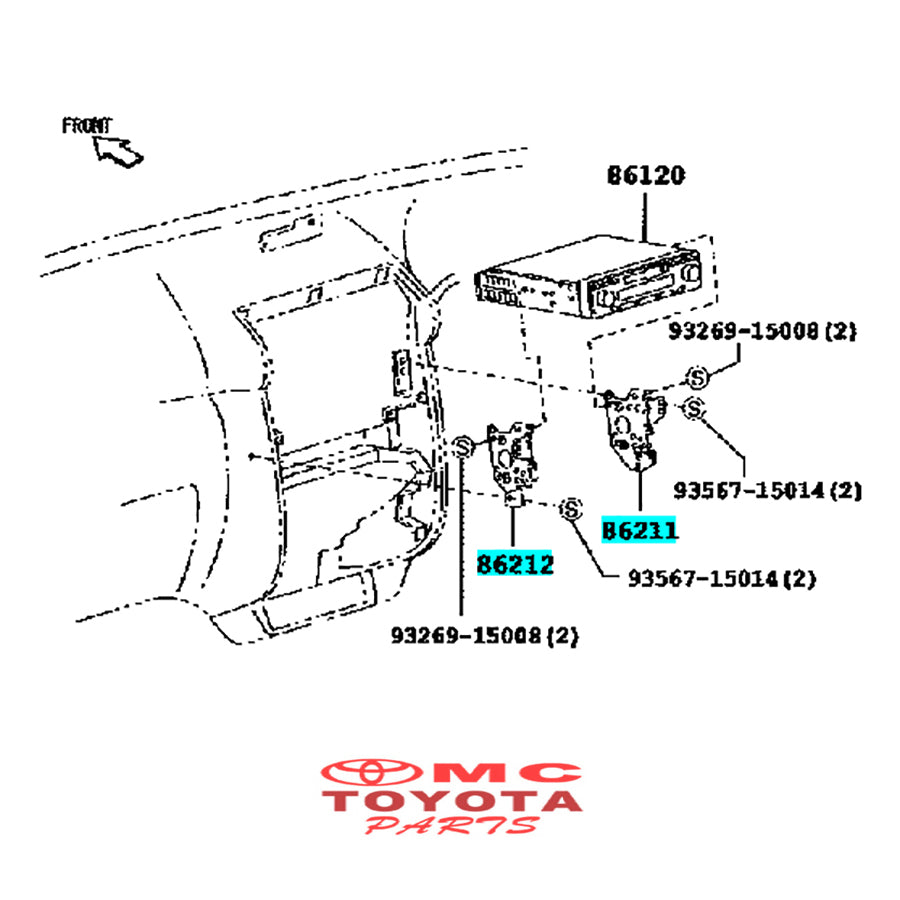 Bracket Breket Tape Kanan Kiri Bracket Head Unit Avanza Xenia 2003-2011 Original 86211-BZ010 / 86212-BZ010 Brecket Breket Head Unit Braket Bracket Tape Radio Breket Tip Breket Dudukan Tape Head unit Ori