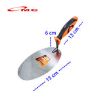 Camel Sendok Semen Tebal Bulat Gagang Karet Anti Slip Sendok Acian Alat Adukan Semen Pasir Cetok Tembok Sekop Skop Tanah Plat Baja Sendok Semen Bulat Camel 6" in 6 inch Heavy Duty