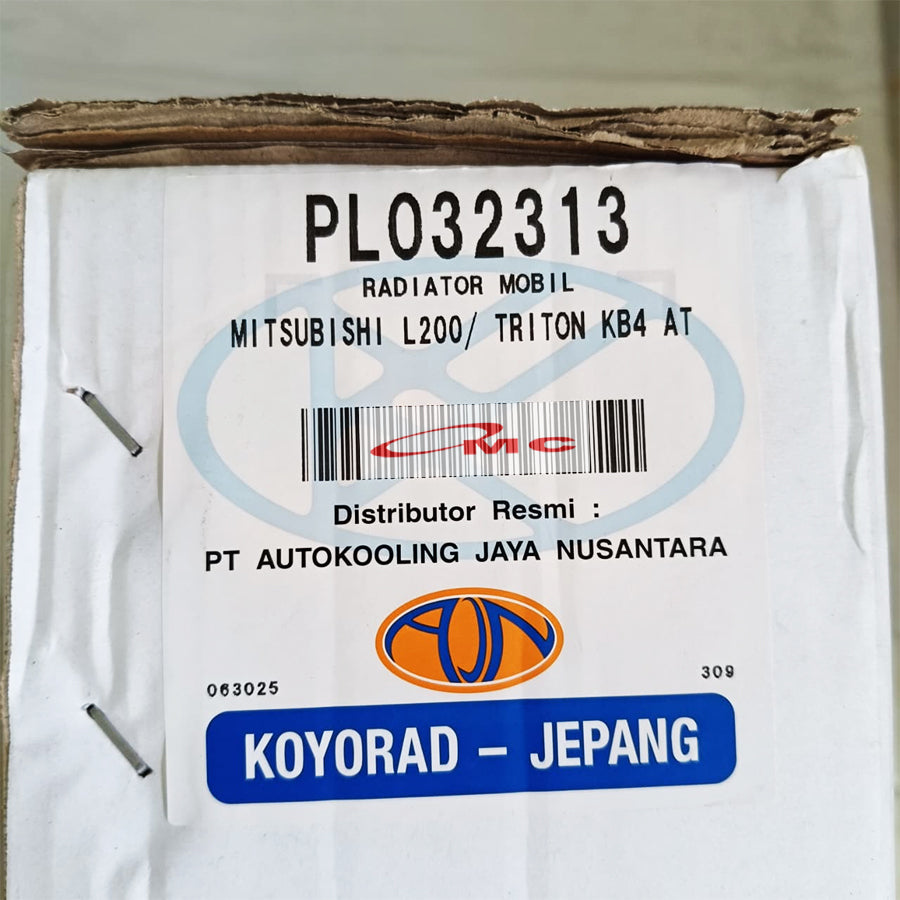 Radiator Mitsubishi Pajero Sport Triton Matic 2500cc 2 Ply  28mm Koyorad Jepang Japan PL032313 Radiator Pajero Sport L200 Strada Triton KB4 Automatic AT 2ply