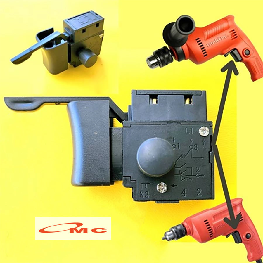Switch Saklar On Off Mesin Bor Maktec M 0600 MT60 MT80 MT60 80 MT603 M6412 Hitam Ori Saklar Bor Maktec Saklar Mesin Bor Maktec Skakel Mesin Bor Tangan Listrik Switch Bor Makita Maktec