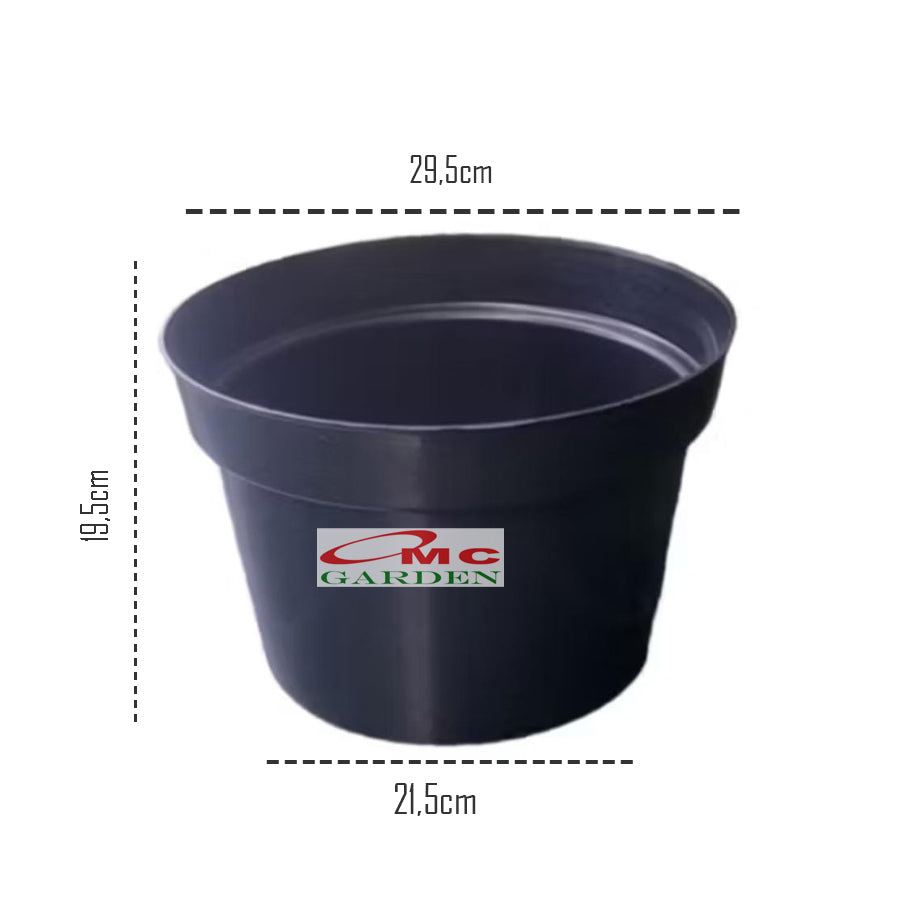 Pot Tanaman Hias Bunga Bonsai Hitam Plastik Jumbo 30cm