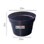 Pot Tanaman Hias Bunga Bonsai Hitam Plastik Jumbo 30cm