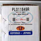 Radiator Kijang Innova Fortuner Hilux Bensin Manual 2004-2015 Koyorad Japan PL011849R Radiator Assy Toyota Inova Bensin Manual MT PL011849