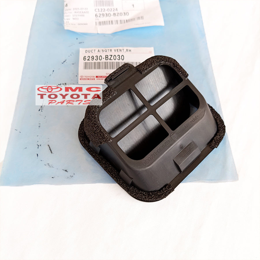Duct Quarter Ventilator Saluran Ventilasi Samping Avanza Xenia Veloz Calya Sigra Agya Ayla Rush Terios Original 62930-BZ030 Duct Assy Quarter Vent Ventilasi Saluran Udara Body Samping Belakang