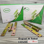 Engsel H Toledo Tebal 140x60mm Engsel Cabut Engsel Pintu H Tebal Engsel Besi Pintu Jendela Engsel Copot Bongkar Pasang 140 x 60 x 2mm 140x60 mm 140mm X 60mm Plat Besi Kuning