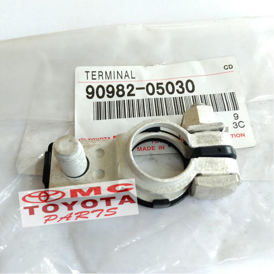 Terminal Aki Klem Accu Batteri Kepala Accu Land Cruiser VX80 Starlet Corolla Corona Hilux Camry Hiace Supra 90982-05030 Original