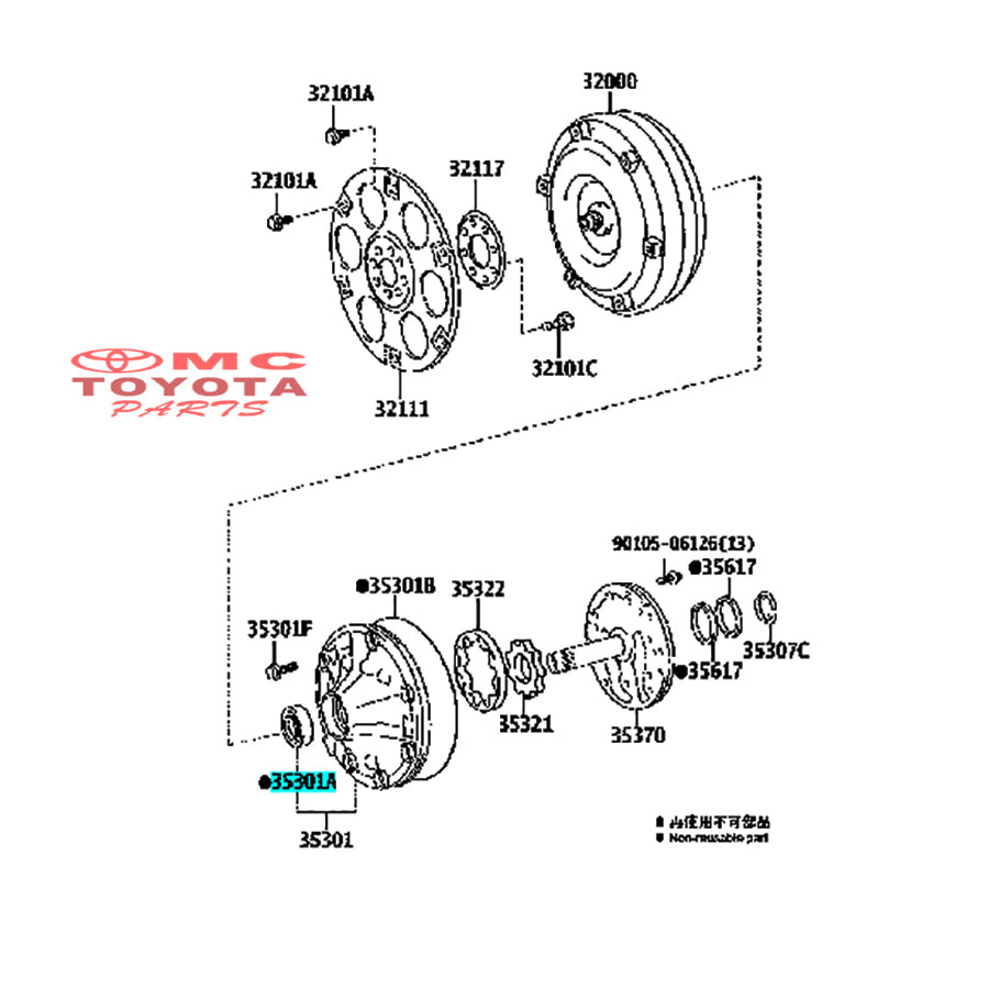 Seal Pompa Oli Seal Converter Matic Kijang Kapsul Innova Fortuner Hilux Hiace 2KD Diesel Land Cruiser Prado Original Toyota 90311-38087 Oil Seal Pompa Oli Sil Transmisi Matik Metic Automatic Ori