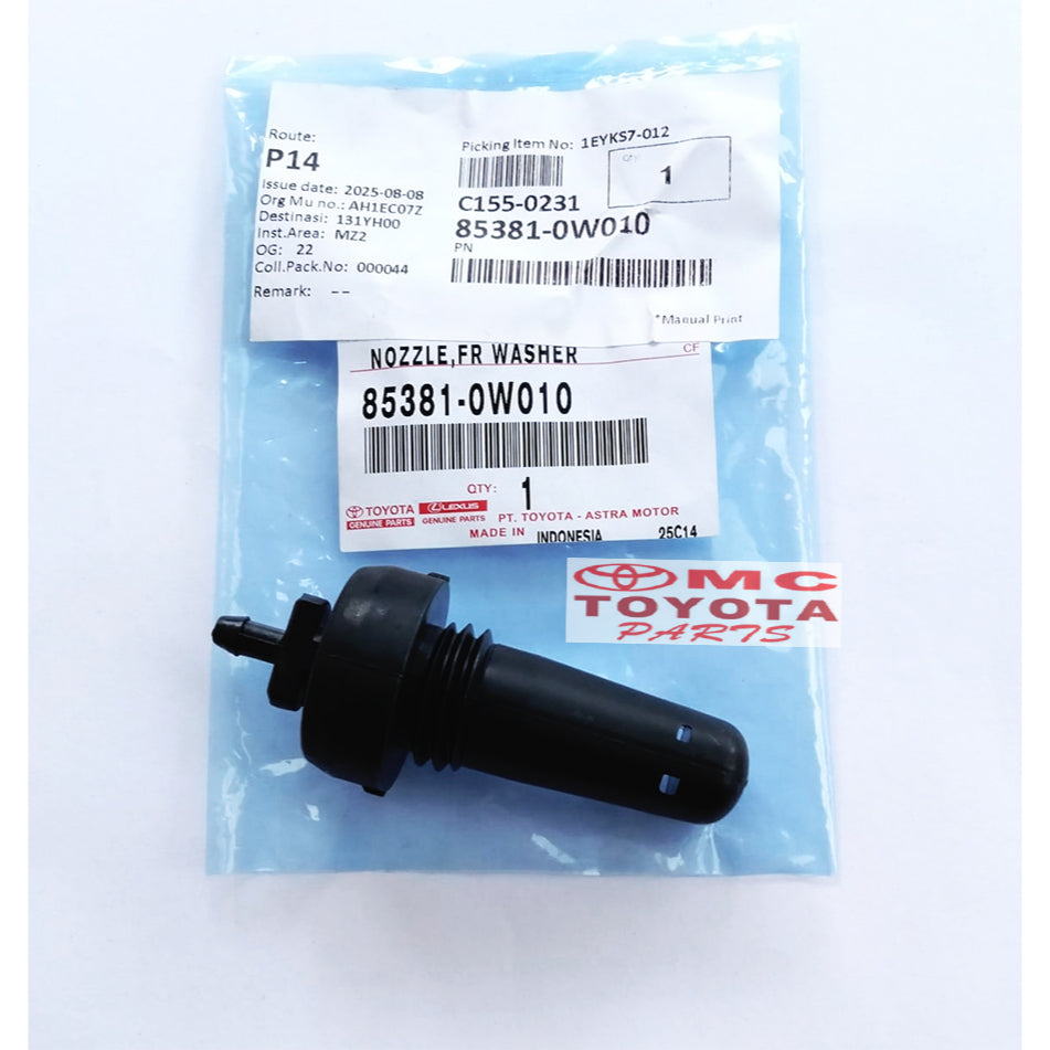 Washer Nozzle Nozle Nosel Semprot Air Wiper Kaca Depan Dyna Saurus Hino Dutro 85381-0W010 Original