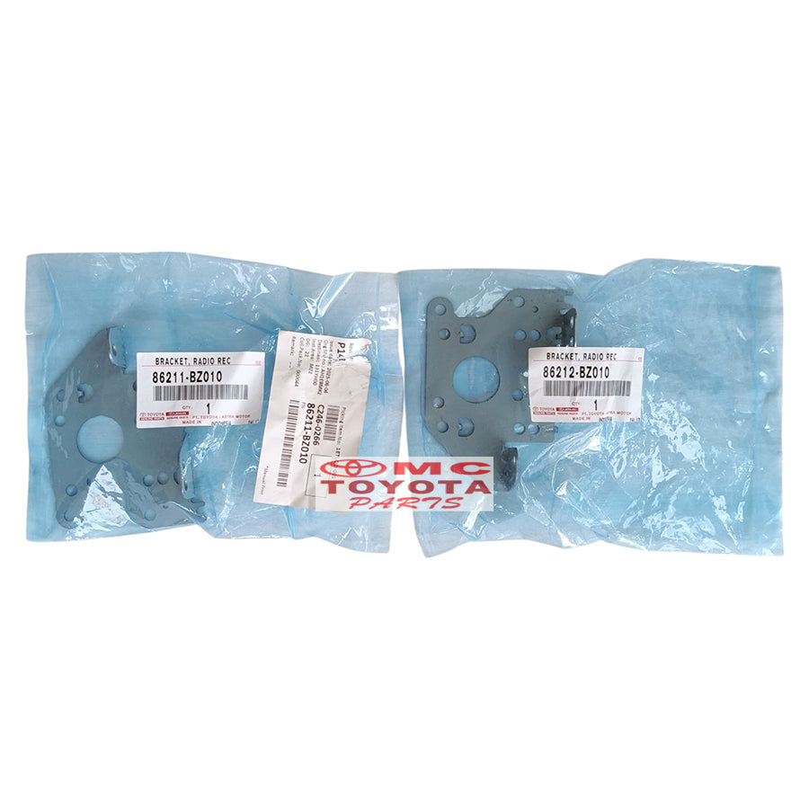 Bracket Breket Tape Kanan Kiri Bracket Head Unit Avanza Xenia 2003-2011 Original 86211-BZ010 / 86212-BZ010 Brecket Breket Head Unit Braket Bracket Tape Radio Breket Tip Breket Dudukan Tape Head unit Ori
