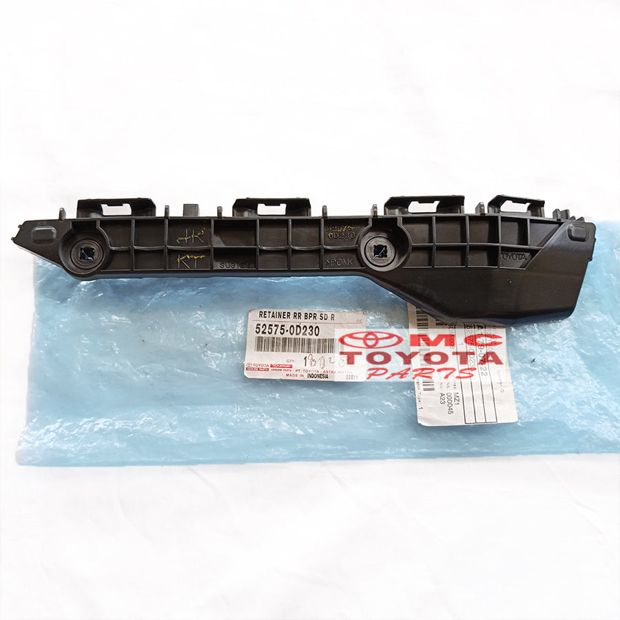 Bracket Breket Bemper Belakang Kanan All New Yaris 2014-2017 Original Toyota 52575-0D230 Retainer Bumper Belakang Support Suport Braket Bracket Breket Bumper Bemper Belakang Ori