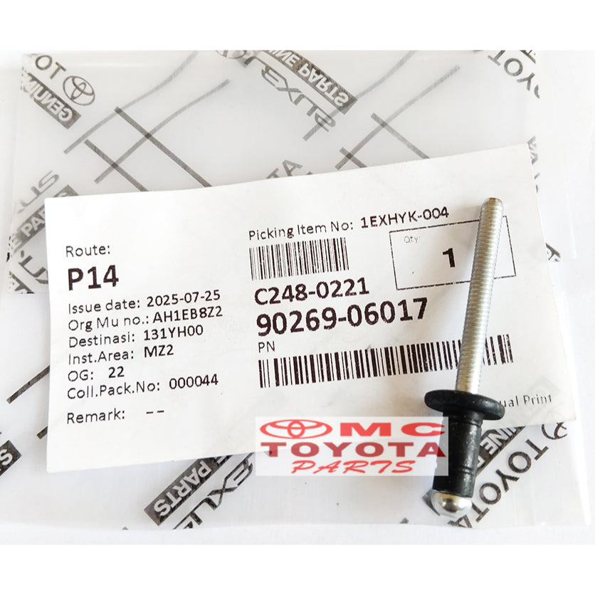 Paku Rivet Tutup Tangki Bensin Innova Fortuner  90269-06017 Original