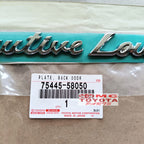 Emblem Executive Lounge Alphard Vellfire Tulisan Executive Lounge Chrome Original Toyota 75445-58050 Emblem Logo Sticker Stiker Bagasi Pintu Belakang Ori