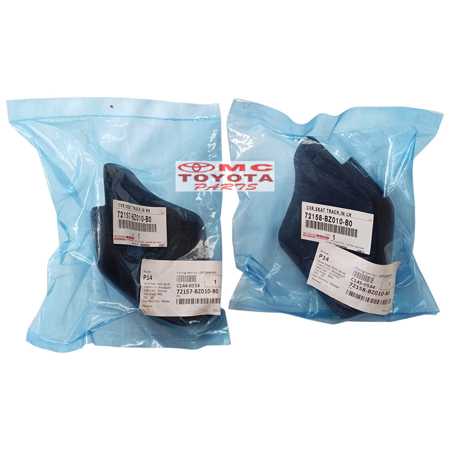 Cover Tutup Kaki Jok Bangku Depan Kanan Kiri Avanza Xenia Lama 2003-2011 Original 72157-BZ010-B0 / 72158-BZ010-B0 Hitam Tutup Cover Kaki Jok Depan Bagian Belakang Cover Baut Jok Depan
