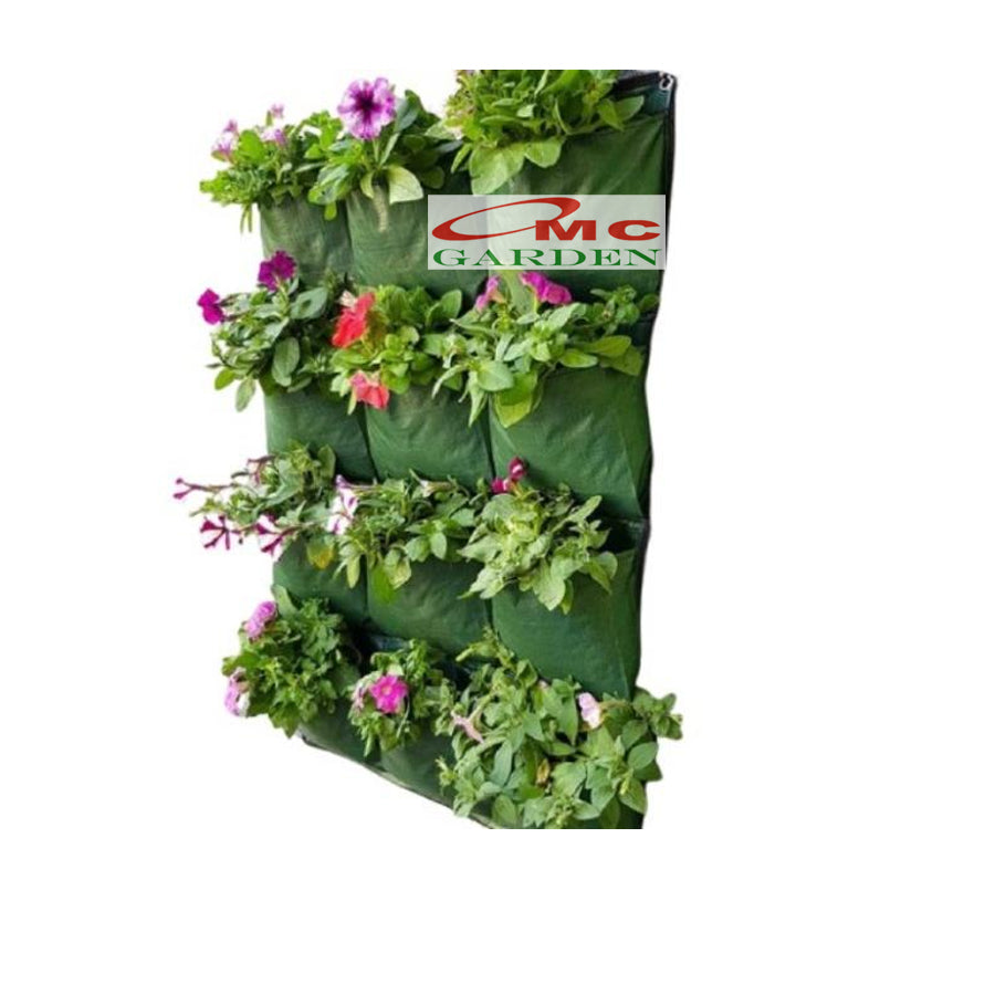 Wall Planter Bag Polybag Dinding Easy Grow Pot Bunga Hias 12 Kantong
