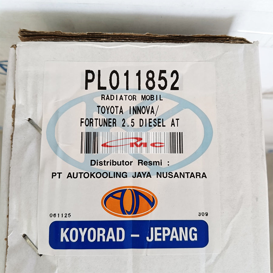 Radiator Kijang Innova Fortuner Hilux Diesel Matic 2004-2015 Original Koyorad Jepang Japan PL011852 Radiator Inova Diesel Automatik Automatic AT