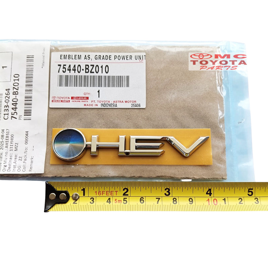 Emblem Logo O-HEV OHEV Chrome Yaris Cross Hybrid Original Toyota 75440-BZ010 Emblem Tulisan O HEV Chrome Side Fender Samping Kanan Kiri Dan Bagasi Belakang Sticker Stiker