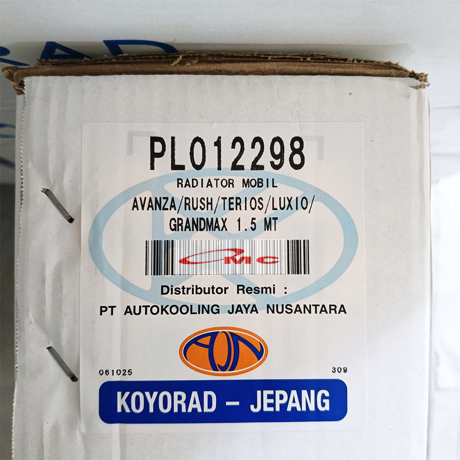 Radiator Avanza Rush Terios Grand Max Luxio 1500cc Manual Koyorad Japan PL012298 Radiator Assy Grandmax Gran Max Granmax 1500 1.5 cc Manual MT