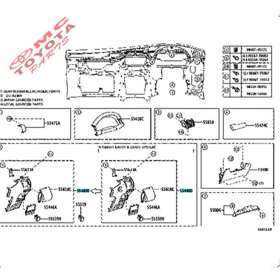Cover Panel Bawah Dashboard Instrument Toyota Innova Reborn Original 55480-KK010-C0