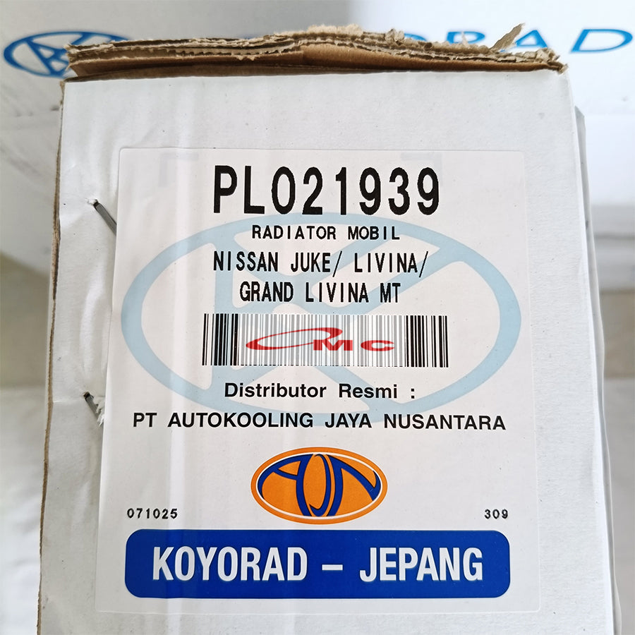 Radiator Nissan Grand Livina L10 L11 Juke Latio Manual MT Original Koyorad Jepang Japan PL021939