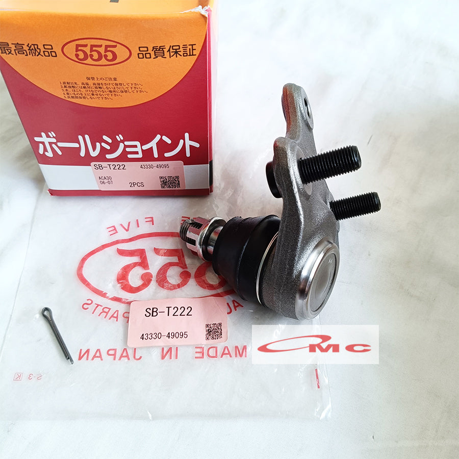 Ball Joint Toyota New Alphard Vellfire 2008-2015 ANH20 GGH20 Previa Estima Rav4 ACA30 Original 555 Japan SB-T222 / 43330-49095 Bal Join Bola Stir Balljoint
