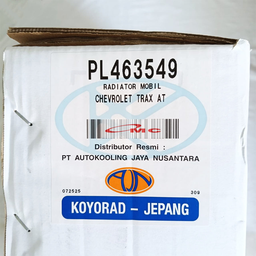 Radiator Chevrolet Trax 1400cc Turbo Matic Koyorad Jepang Japan PL463549 Radiator Assy Chevrolet Trax NFL FL 1.4 1400 cc Turbo Matic Automatic AT