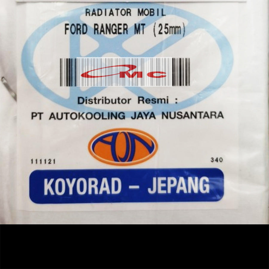 Radiator Koyorad Ford Ranger Everest Mazda BT50 Manual 2.5 2.9 Original Koyorad Jepang Japan PL322315 / PL062893 Radiator Mazda B2500 BT50 BT 50 Ford Ranger Everest 2500cc 2900cc TDi TDCi Manual MT