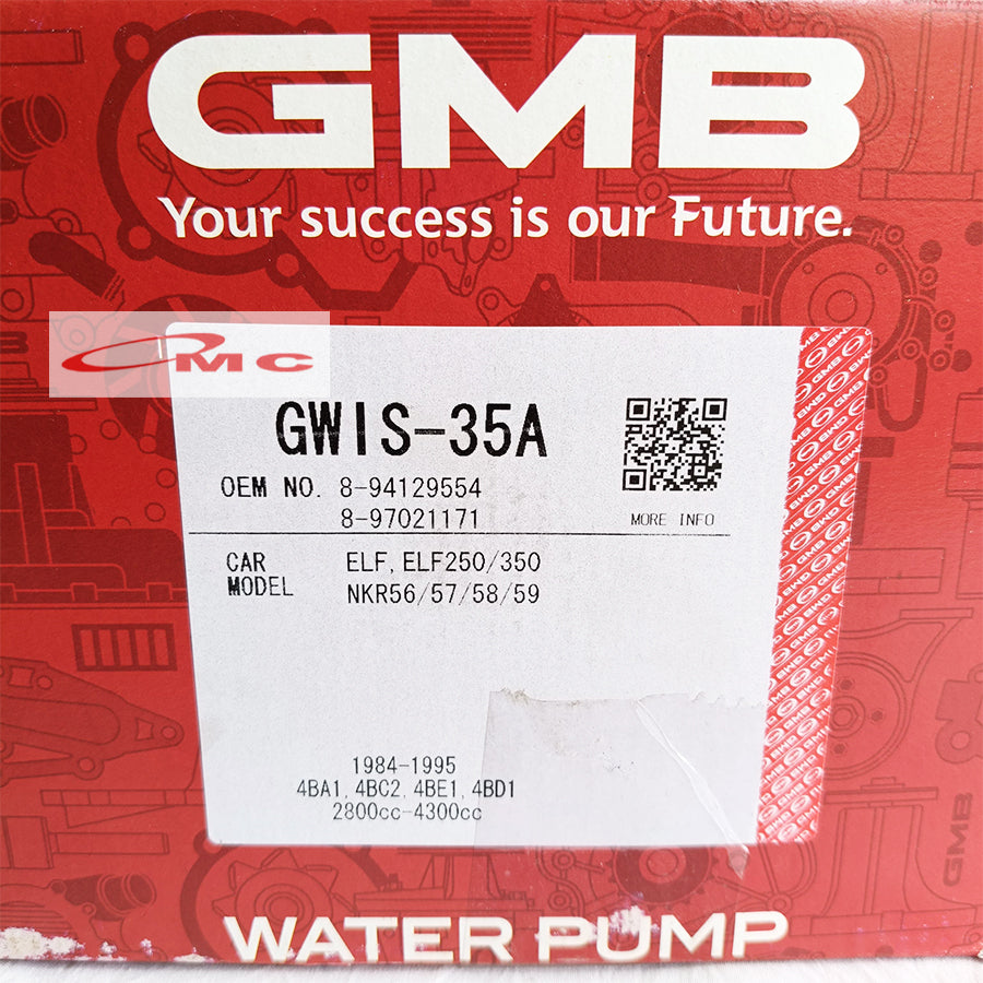 Water Pump Pompa Air Isuzu ELF NKR58 TLD58 GMB Japan GWIS-35A Waterpump TLD NKR 56 57 58 59 ELF250 ELF350 GWIS 35 35A