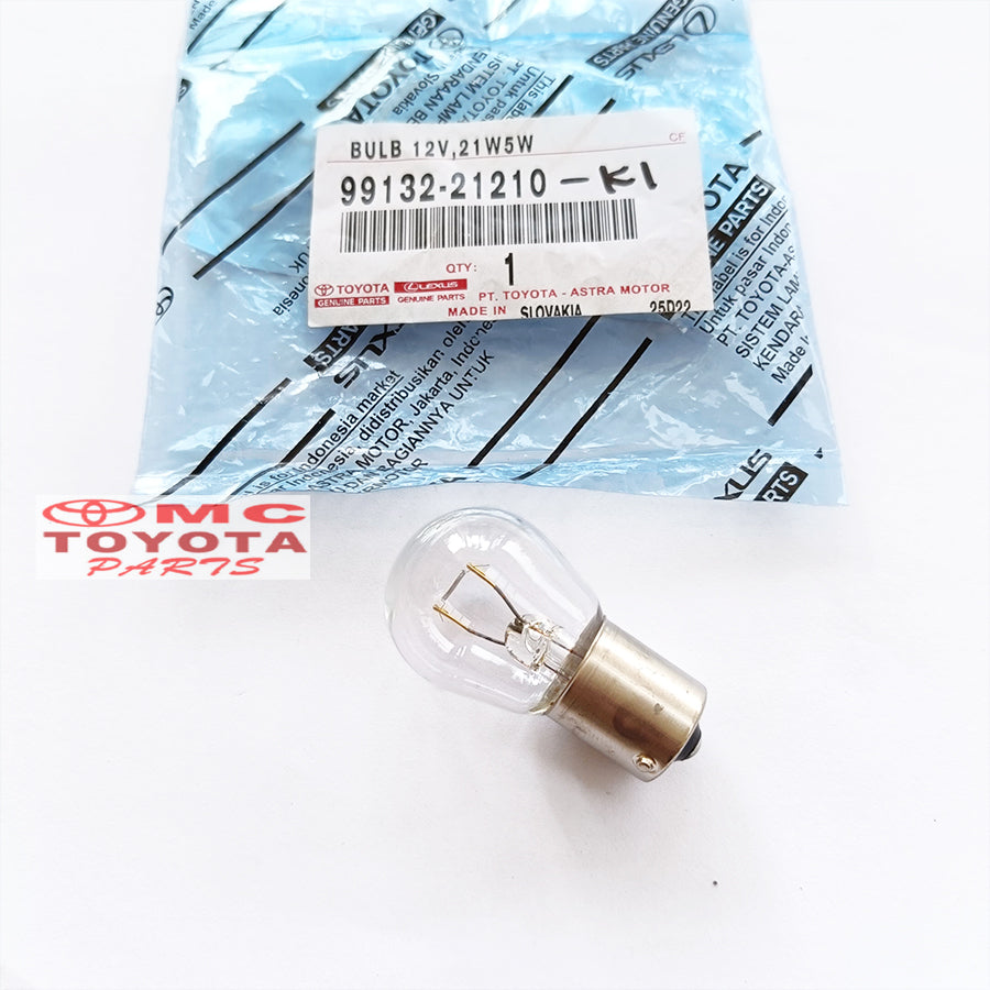 Bohlam Lampu Sein Kaki 1 12V P21W Mobil Toyota Universal Kijang Innova Fortuner Avanza Agya Vios Yaris Corolla Original 99132-21210-K1 Bohlam Sen Mundur Atret Bulb Bolam Lampu Rem Stop Lamp Senja Bohlam Riting Reting Ori
