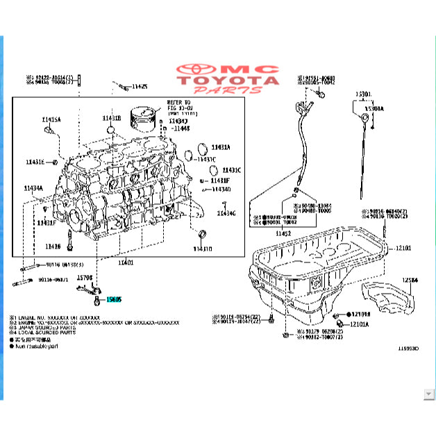 Baut Pipa Zet jet Valve Oli Oil Fortuner Kijang Innova Hilux Diesel 2KD 1KD 15605-0L010 Original
