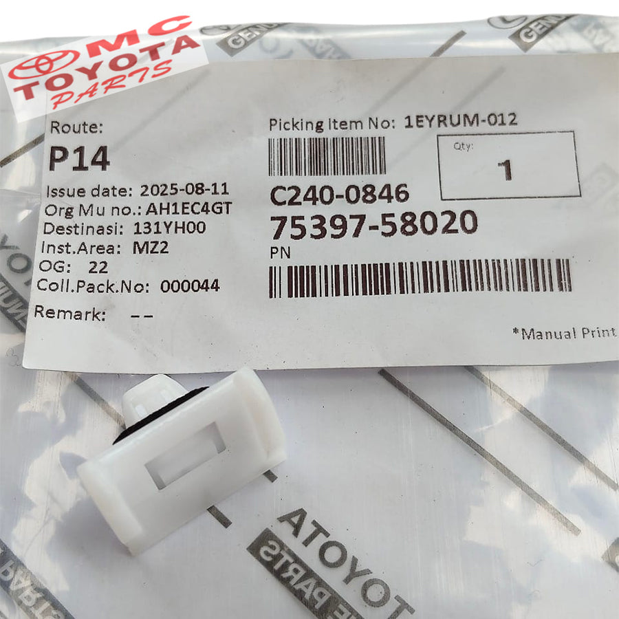 Clip Klip Kancing Moulding List Body Toyota Alphard Vellfire ANH20 GGH20 Original 75397-58020