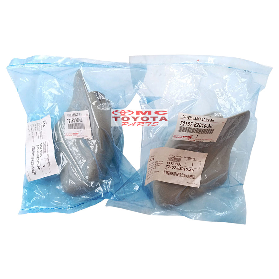 Cover Tutup Kaki Jok Bangku Depan Kanan Kiri Avanza Xenia Lama 2003-2011 Original 72157-BZ010-A0 / 72158-BZ010-A0 Cream Tutup Cover Kaki Jok Depan Bagian Belakang Cover Baut Jok Depan