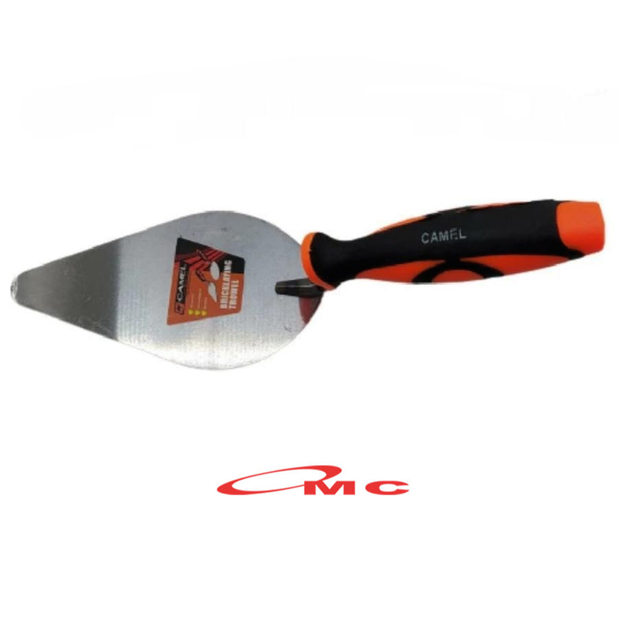 Camel Sendok Semen Tebal Gagang Karet Anti Slip Sendok Acian Alat Adukan Semen Pasir Cetok Tembok Sekop Skop Tanah Plat Baja Sendok Semen Lancip Camel 7" in 7 inch Heavy Duty