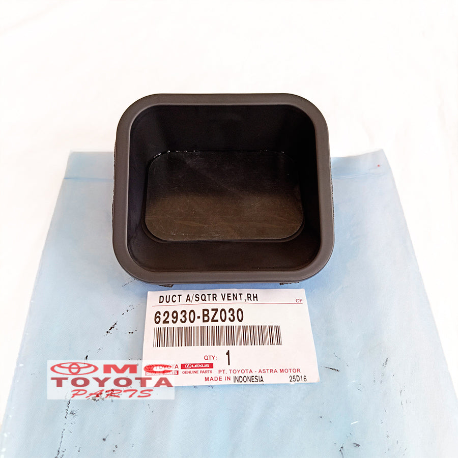 Duct Quarter Ventilator Saluran Ventilasi Samping Avanza Xenia Veloz Calya Sigra Agya Ayla Rush Terios Original 62930-BZ030 Duct Assy Quarter Vent Ventilasi Saluran Udara Body Samping Belakang