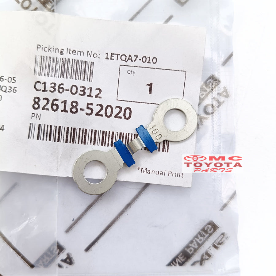 Sekring Fuse Vios Limo Lama Old 2002-2006 100A Original Toyota 82618-52020 Sekring Fuse 100 Ampere A Vios Sikring Kepala Aki Sikring Fuse 100 A Kepala Accu Aki