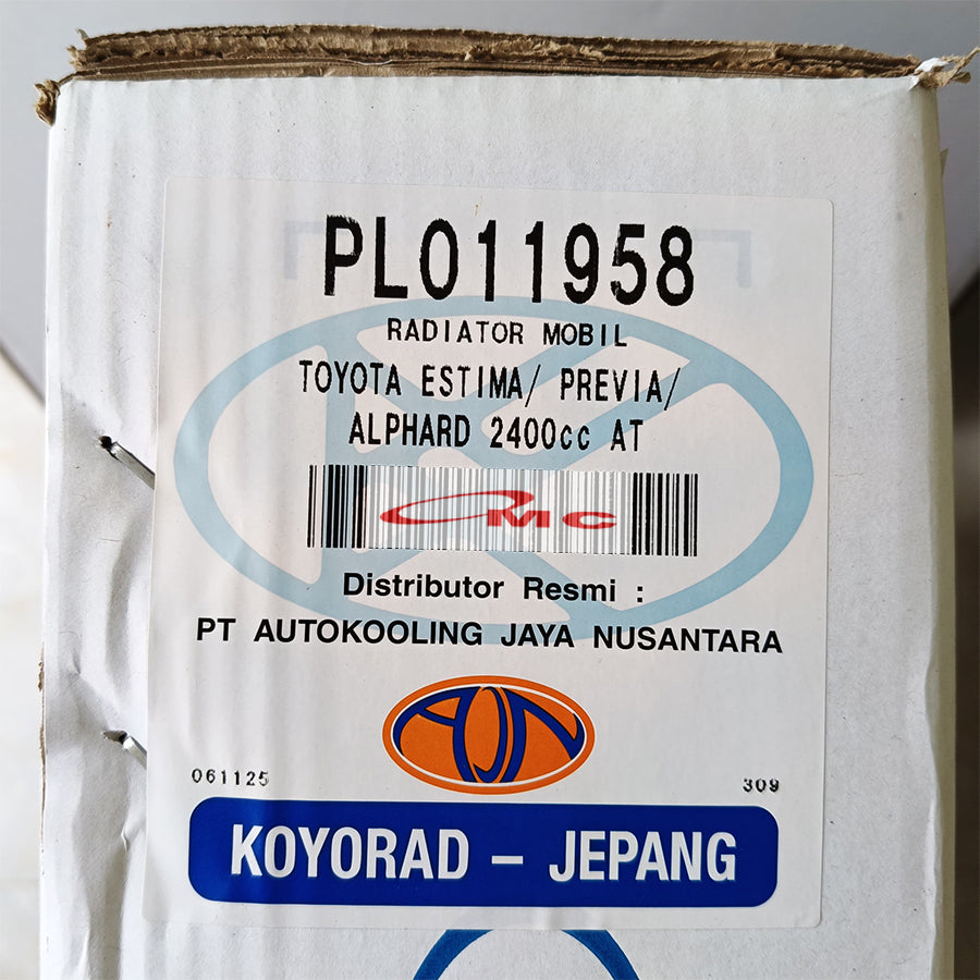 Radiator New Alphard Vellfire ANH20 2400cc Harrier Previa Estima Koyorad Jepang Japan PL011958 Radiator Assy Alphard Gen2 Gen 2 Velfire 2400 2.4 cc