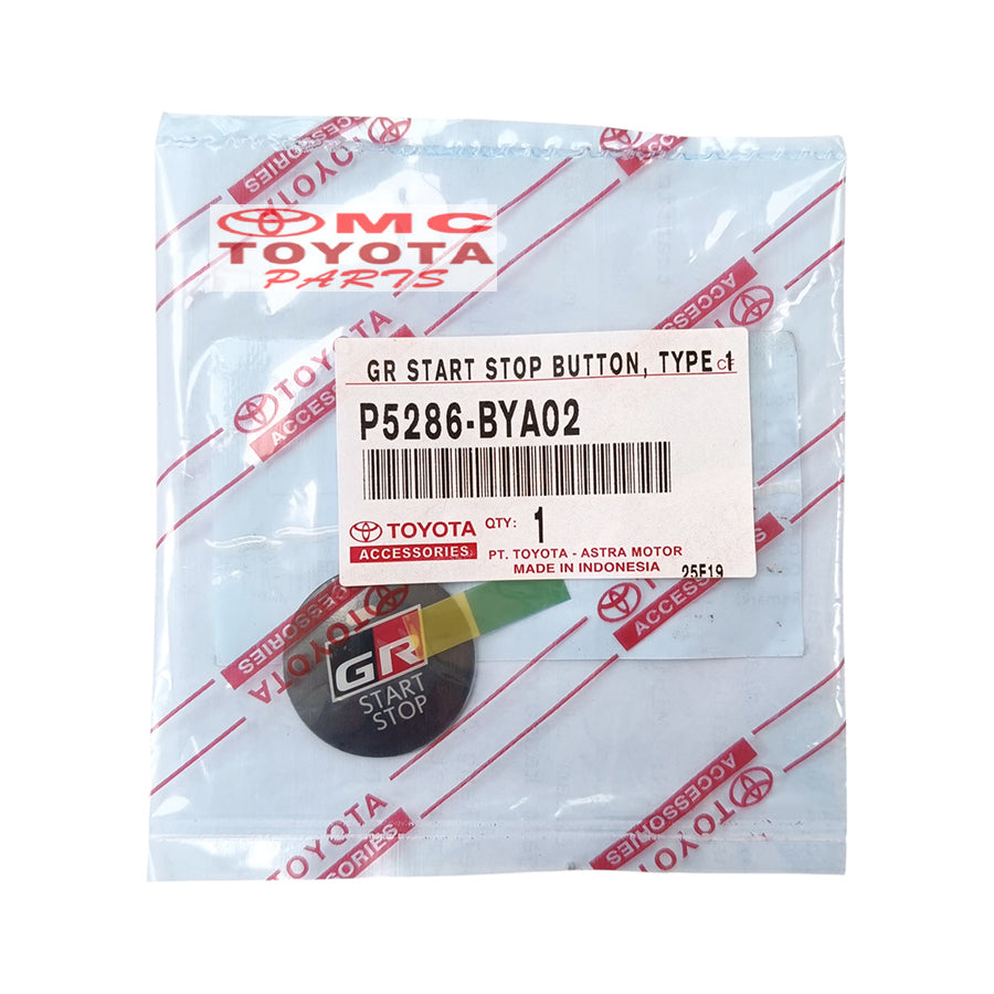 Sticker Stiker GR Start Stop Button Engine Agya GR Raize GR Rush GR Avanza Veloz GR 2022 Up Original Toyota P5286-BYA02 Emblem Logo Stiker Tombol Engine Start Stop GR Sport