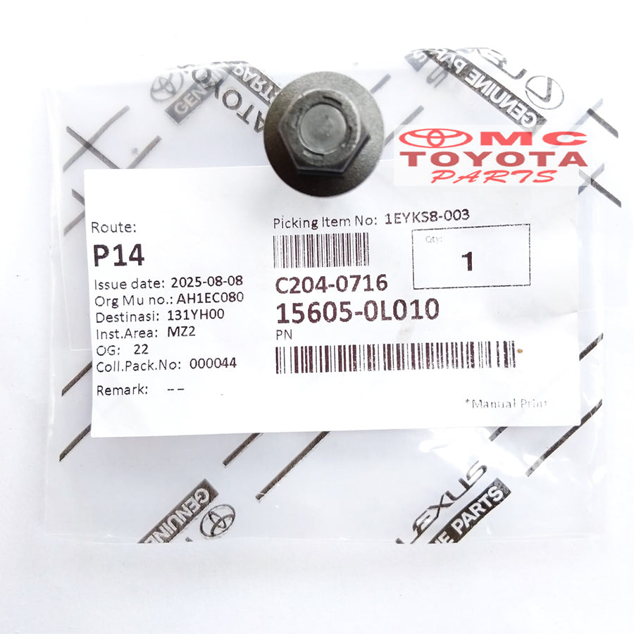 Baut Pipa Zet jet Valve Oli Oil Fortuner Kijang Innova Hilux Diesel 2KD 1KD 15605-0L010 Original